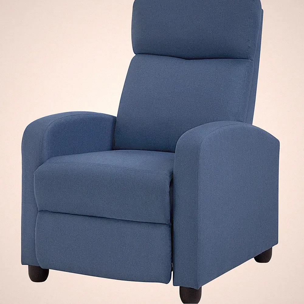 BestMassage Recliner Chair 2 Point Massage Lumbar Support Blue