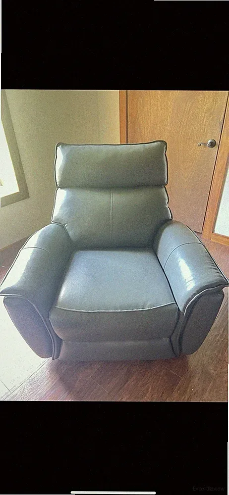 Gray Recliner Chair, Fully Assembled, Modern Indoor Living Room, Solid Pattern