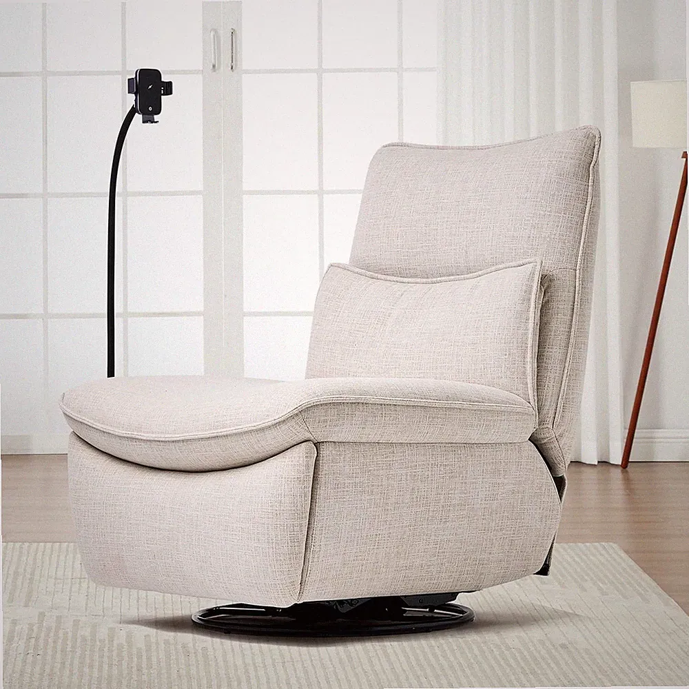 Nouhaus Swivel Nursery Recliner Glider, Oversized Electric Rocker with USB