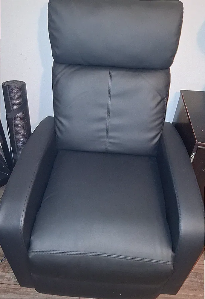 Recliner Chair | with 2 Point Massage Function | Black | with Lumbar Support