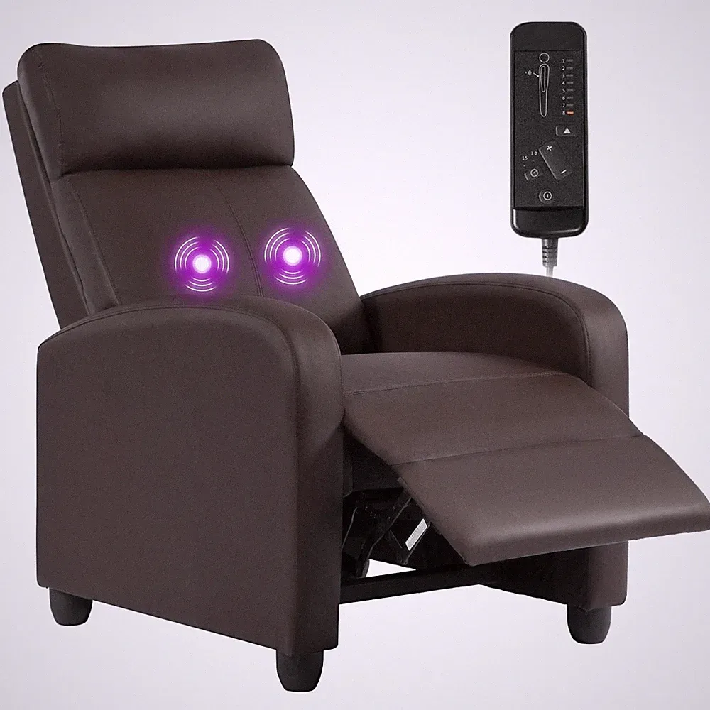 Relax Your Back and Legs - Brown Recliner Chair with Massage